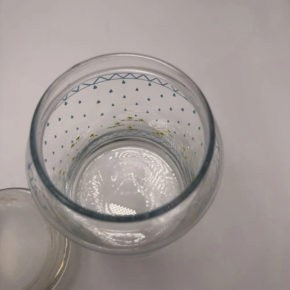 Vintage Anchor Hocking Country Geese Glass Canister w/Lid 7
